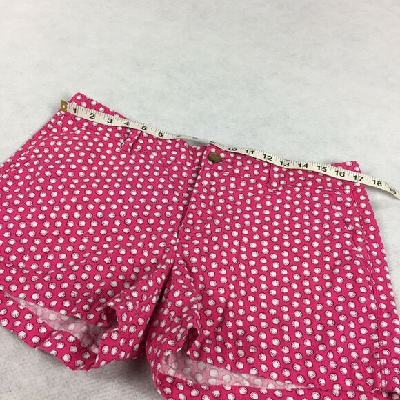 Old Navy 3" Chino Shorts 8 Seashell Print Dark Pink White Casual Khaki Beach M - Picture 7 of 10